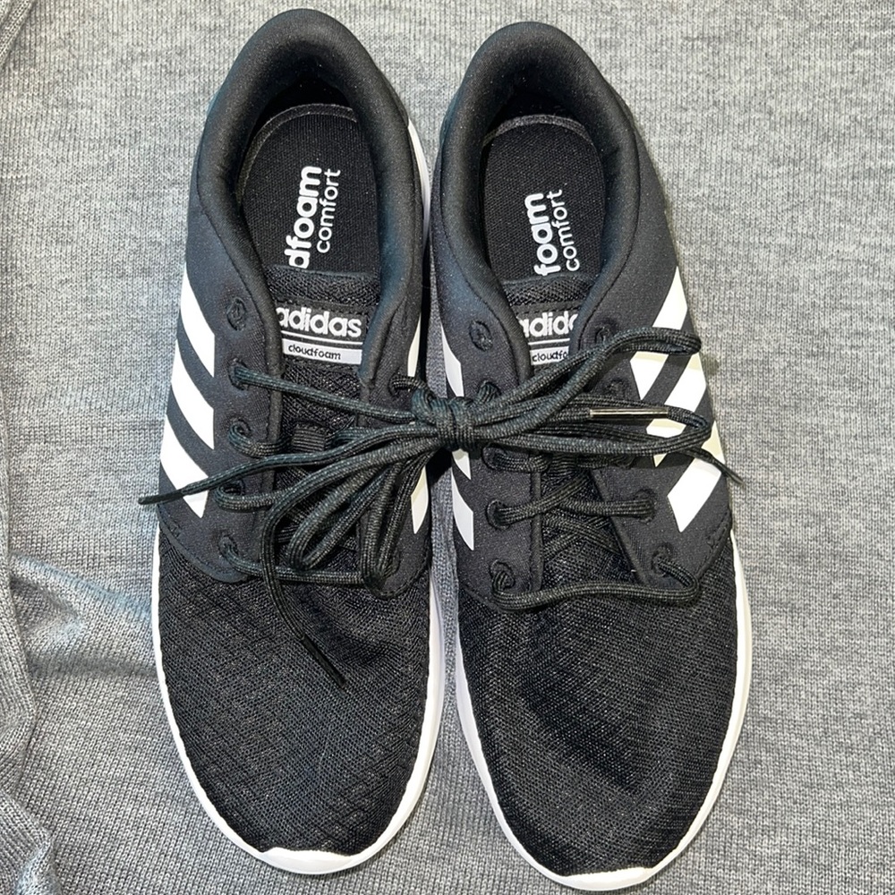 Adidas Black and White sneakers.  Excellent Condition Size 7